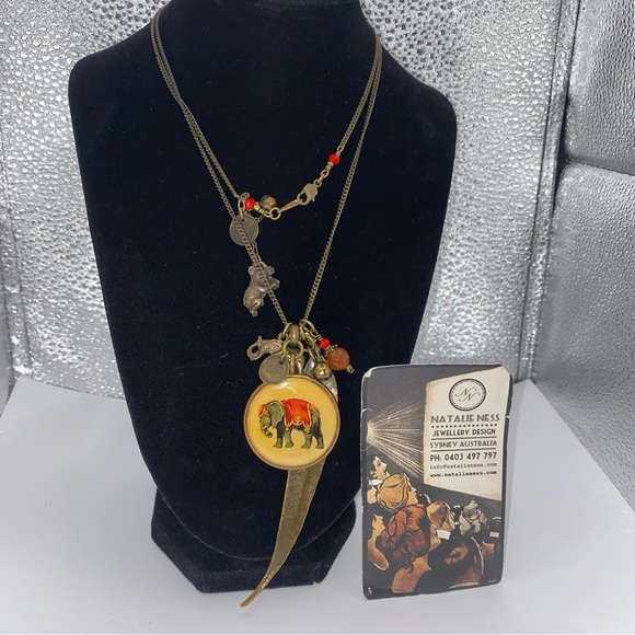 natalie Ness Jewelry - Vintage Natalie Ness Pendant Necklace Australia 30” in￼